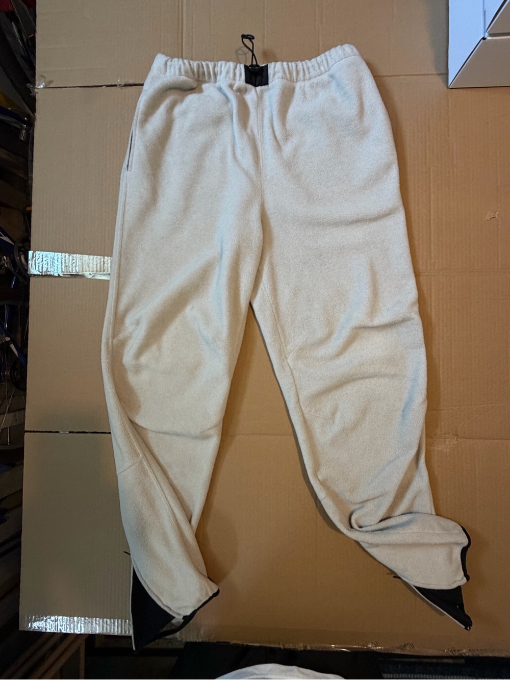 Nautica Cozy Fleece Jogger Pants in Cream XXL